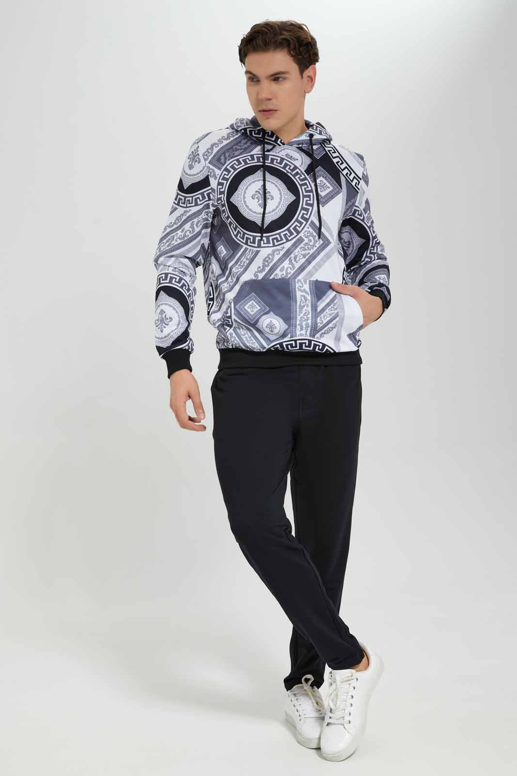 Redtag-White-Vene-Print-Hoody-Category:Sweatshirts,-Colour:White,-Deals:New-In,-Filter:Men's-Clothing,-Men-Sweatshirts,-New-In-Men-APL,-Non-Sale,-Section:Men,-W22B-Men's-