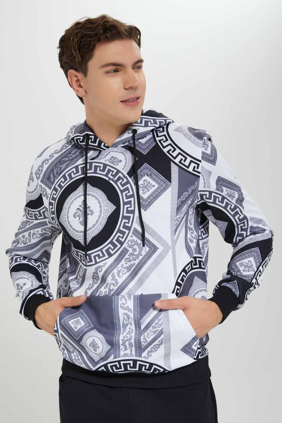 Redtag-White-Vene-Print-Hoody-Category:Sweatshirts,-Colour:White,-Deals:New-In,-Filter:Men's-Clothing,-Men-Sweatshirts,-New-In-Men-APL,-Non-Sale,-Section:Men,-W22B-Men's-