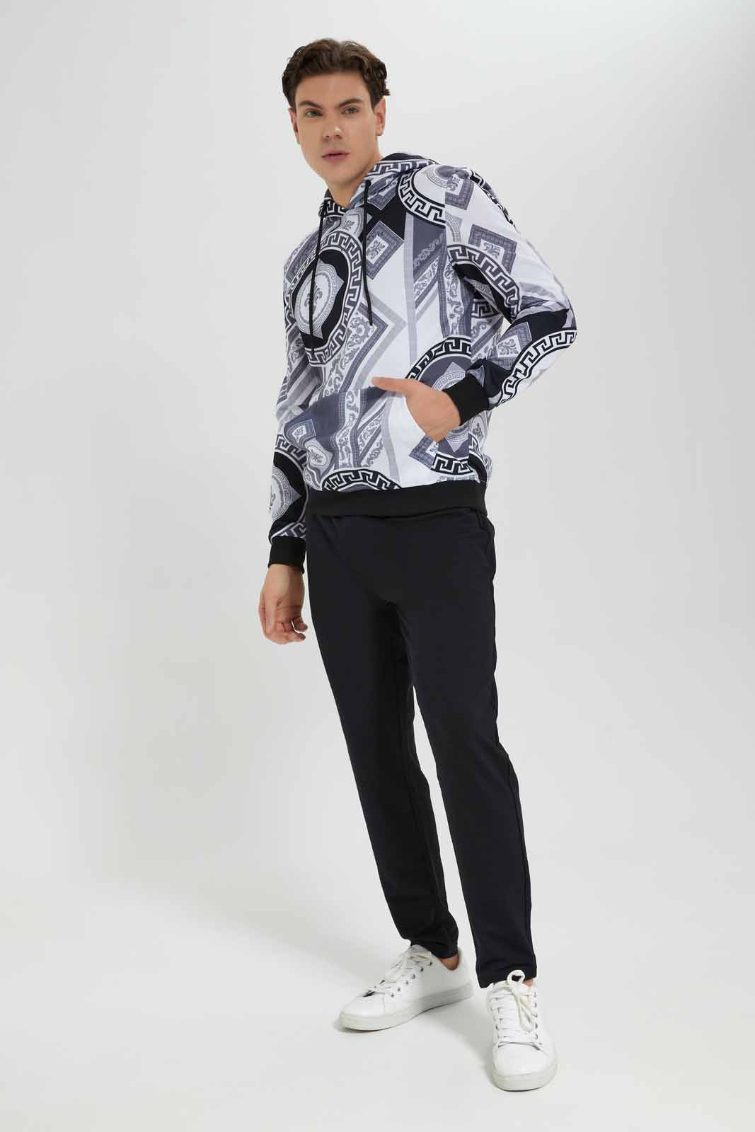 Redtag-White-Vene-Print-Hoody-Category:Sweatshirts,-Colour:White,-Deals:New-In,-Filter:Men's-Clothing,-Men-Sweatshirts,-New-In-Men-APL,-Non-Sale,-Section:Men,-W22B-Men's-