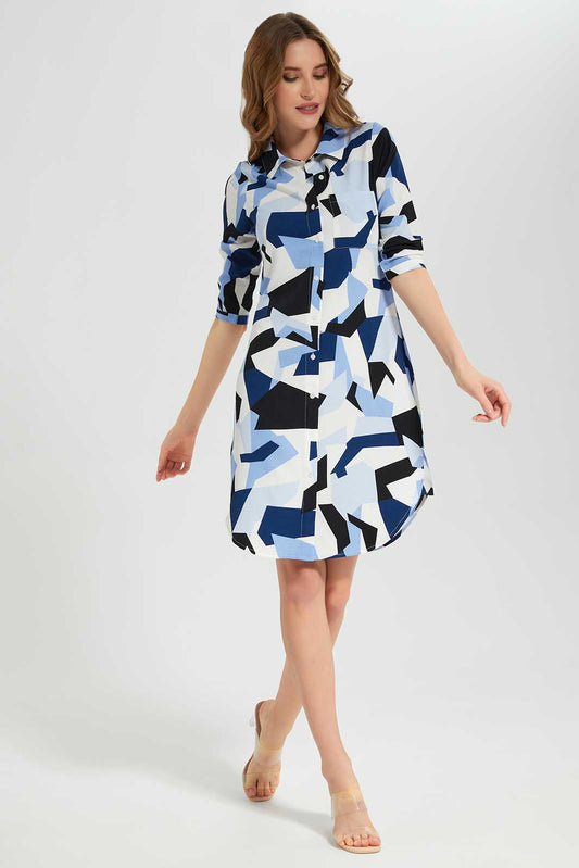 Redtag-Assorted-3/4-Sleeve-Dress-Category:Dresses,-Colour:Assorted,-Deals:New-In,-Filter:Women's-Clothing,-LEC,-LEC-Dresses,-New-In-LEC-APL,-Non-Sale,-Section:Women,-W22B-Women's-