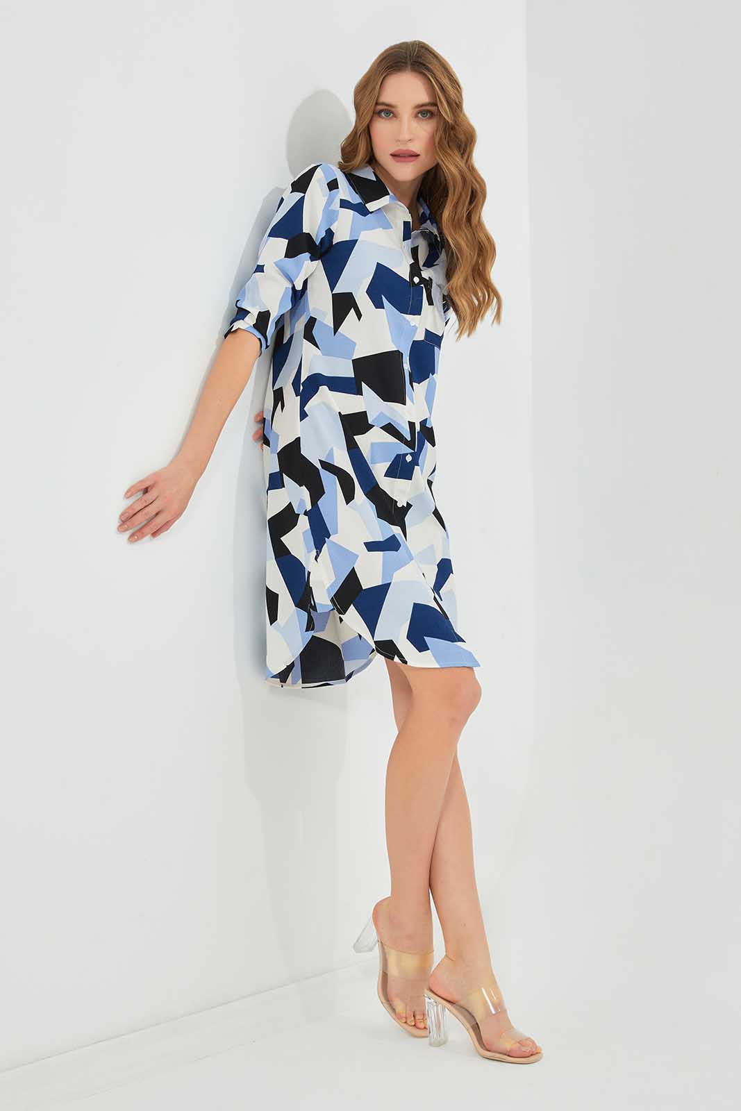 Redtag-Assorted-3/4-Sleeve-Dress-Category:Dresses,-Colour:Assorted,-Deals:New-In,-Filter:Women's-Clothing,-LEC,-LEC-Dresses,-New-In-LEC-APL,-Non-Sale,-Section:Women,-W22B-Women's-