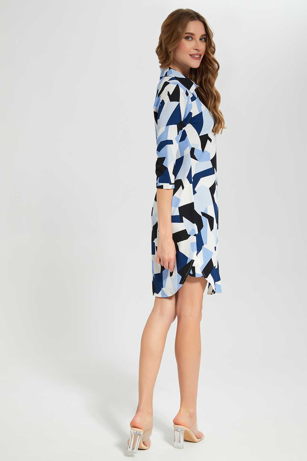 Redtag-Assorted-3/4-Sleeve-Dress-Category:Dresses,-Colour:Assorted,-Deals:New-In,-Filter:Women's-Clothing,-LEC,-LEC-Dresses,-New-In-LEC-APL,-Non-Sale,-Section:Women,-W22B-Women's-
