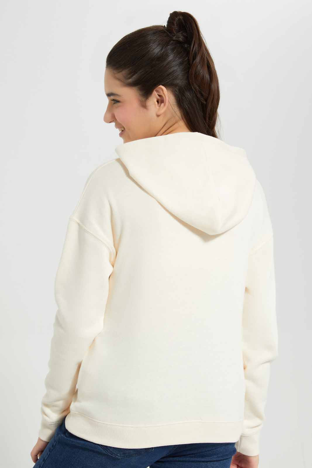 Redtag-Beige-Hoody-With-Print-Category:Sweatshirts,-Colour:Beige,-Deals:New-In,-Filter:Senior-Girls-(8-to-14-Yrs),-GSR-Sweatshirts,-New-In-GSR-APL,-Non-Sale,-Section:Girls-(0-to-14Yrs),-W22B-Senior-Girls-9 to 14 Years