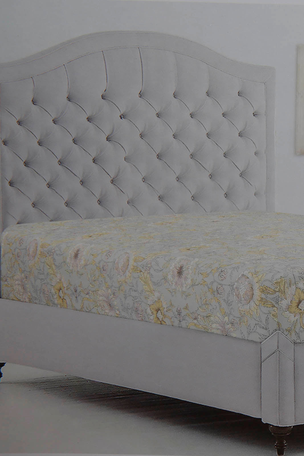 Redtag-Green-Floral-Printed-Fitted-Sheet-(Single-Size)-Category:Fitted-Sheets,-Colour:Green,-Deals:New-In,-Filter:Home-Bedroom,-HMW-BED-Fitted-Sheets,-New-In-HMW-BED,-Non-Sale,-Section:Homewares,-W22B-Home-Bedroom-