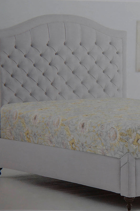 Redtag-Green-Floral-Printed-Fitted-Sheet-(Single-Size)-Category:Fitted-Sheets,-Colour:Green,-Deals:New-In,-Filter:Home-Bedroom,-HMW-BED-Fitted-Sheets,-New-In-HMW-BED,-Non-Sale,-Section:Homewares,-W22B-Home-Bedroom-