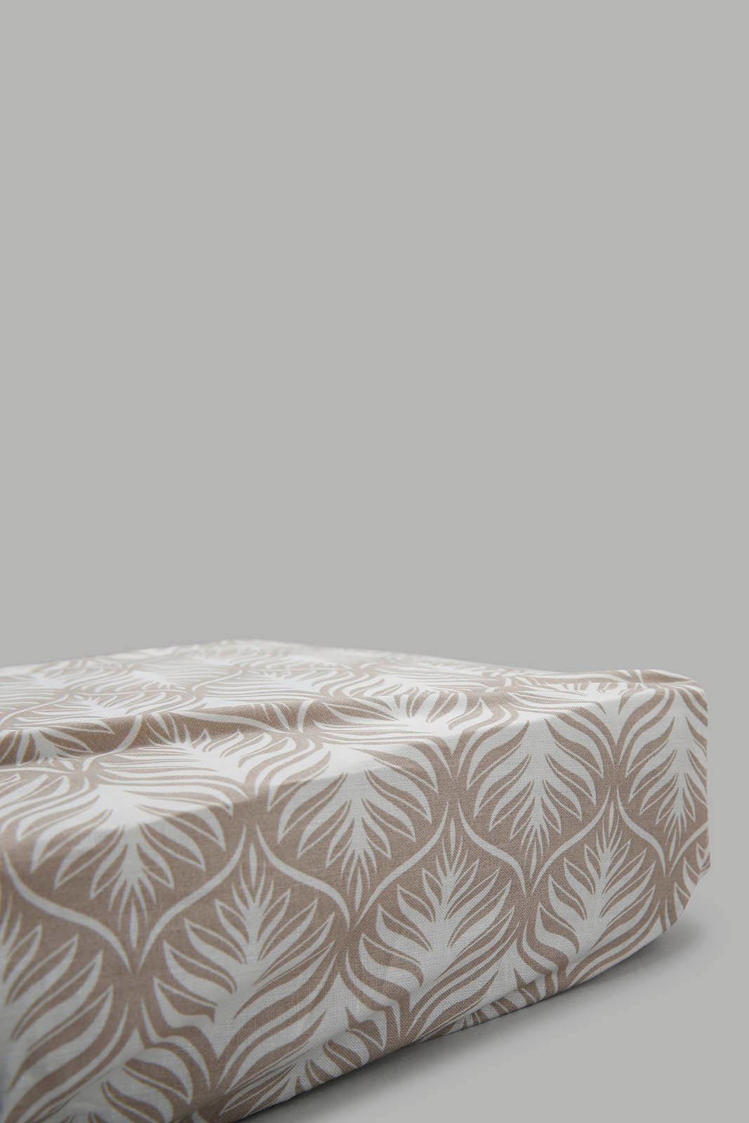 Redtag-Beige-Chevron-Printed-Fitted-Sheet-(Single-Size)-Category:Fitted-Sheets,-Colour:Beige,-Deals:New-In,-Filter:Home-Bedroom,-HMW-BED-Fitted-Sheets,-New-In-HMW-BED,-Non-Sale,-Section:Homewares,-W22B-Home-Bedroom-