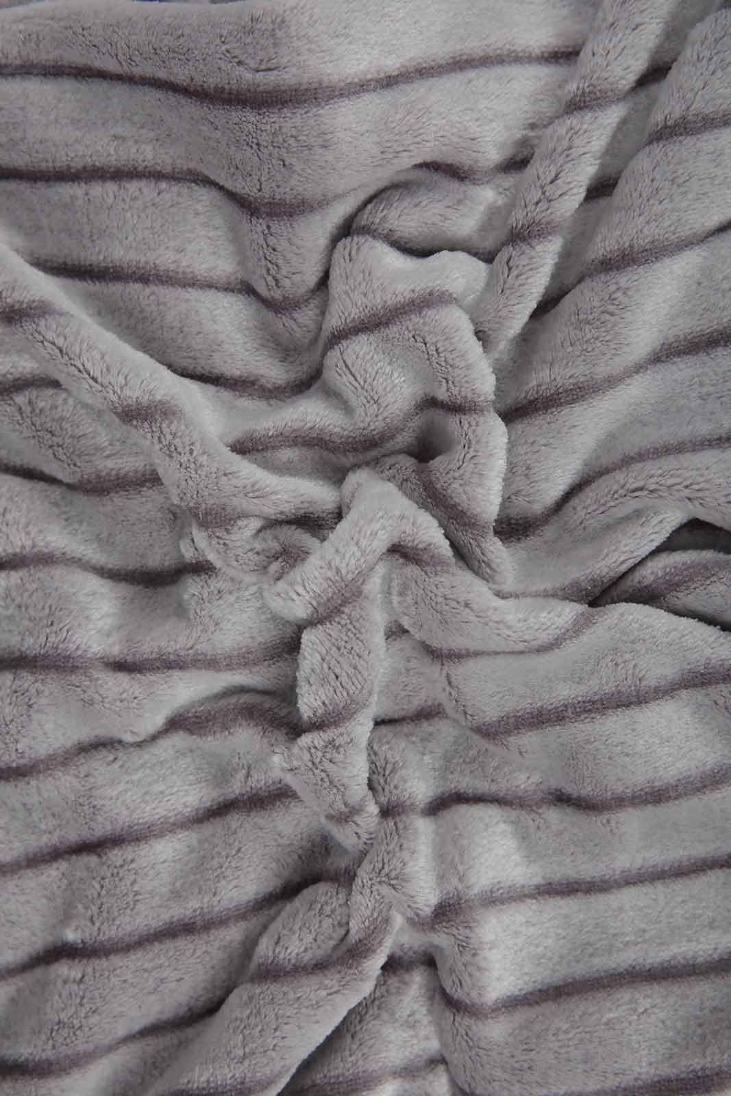 Redtag-Grey-Carved-Stripe-Blanket-(Single-Size)-Category:Blankets,-Colour:Grey,-Deals:New-In,-Filter:Home-Bedroom,-HMW-BED-Blankets,-New-In-HMW-BED,-Non-Sale,-Section:Homewares,-W22B-Home-Bedroom-