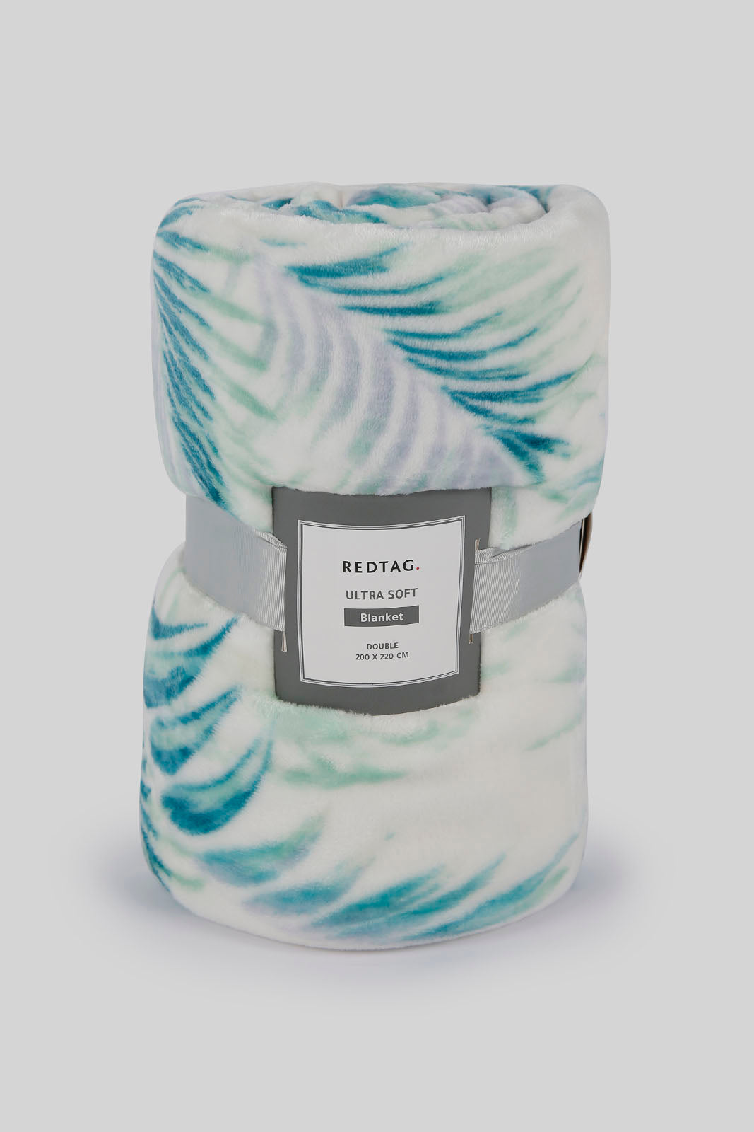 Redtag-White/Green-Leaves-Printed-Blanket-(Double-Size)-Category:Blankets,-Colour:White,-Deals:New-In,-Filter:Home-Bedroom,-HMW-BED-Blankets,-New-In-HMW-BED,-Non-Sale,-Section:Homewares,-W22B-Home-Bedroom-