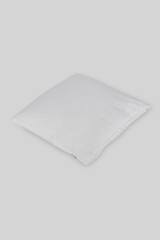 Redtag-Ivory-Spiral-Jacquard-Cushion-Category:Cushions,-Colour:Ivory,-Deals:New-In,-Filter:Home-Bedroom,-HMW-BED-Cushions,-New-In-HMW-BED,-Non-Sale,-Section:Homewares,-W22B-Home-Bedroom-
