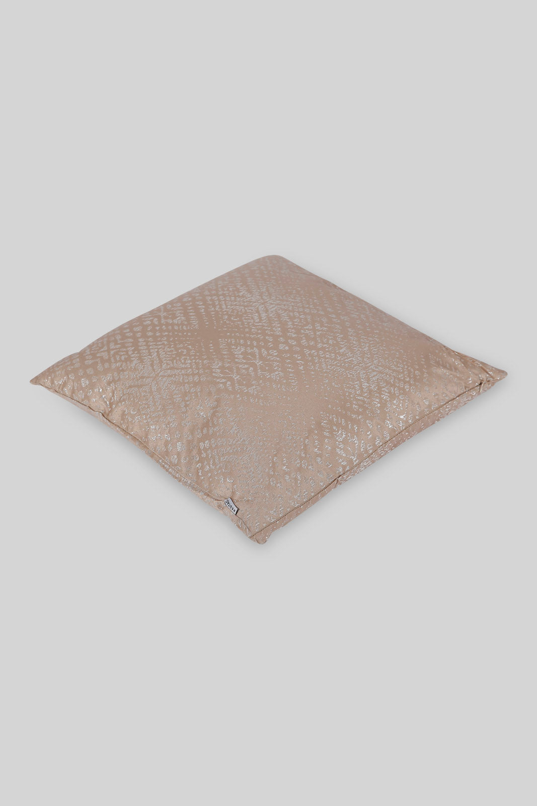 Redtag-Beige-Jacquard-Cushion-Category:Cushions,-Colour:Beige,-Deals:New-In,-Filter:Home-Bedroom,-HMW-BED-Cushions,-New-In-HMW-BED,-Non-Sale,-Section:Homewares,-W22B-Home-Bedroom-