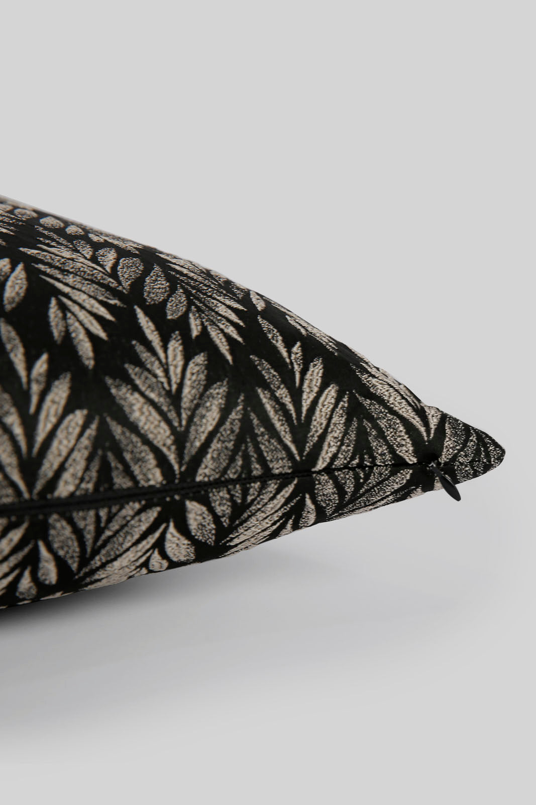 Redtag-Brown-With-Gold-Leaves-Jacquard-Cushion-Category:Cushions,-Colour:Brown,-Deals:New-In,-Filter:Home-Bedroom,-HMW-BED-Cushions,-New-In-HMW-BED,-Non-Sale,-Section:Homewares,-W22B-Home-Bedroom-