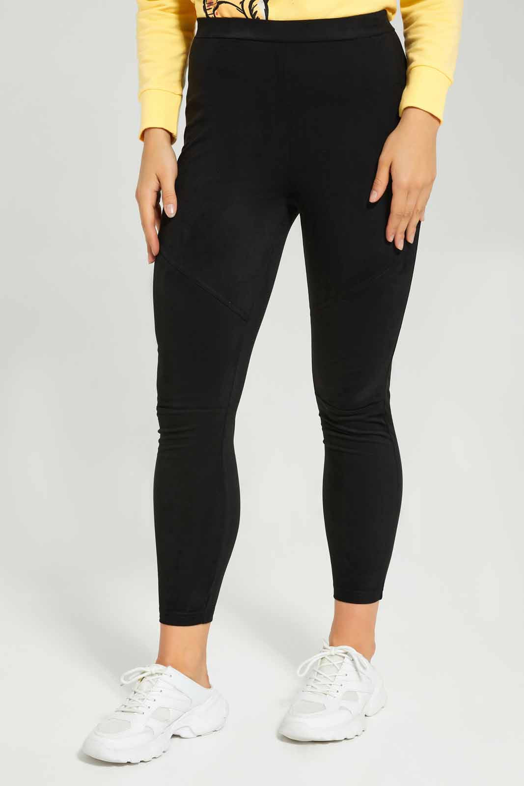 Redtag-Black-Skinny-Suede-Legging-Category:Jeggings,-Colour:Black,-Deals:New-In,-Filter:Women's-Clothing,-New-In-Women-APL,-Non-Sale,-Section:Women,-W22B,-Women-Jeggings-Women's-