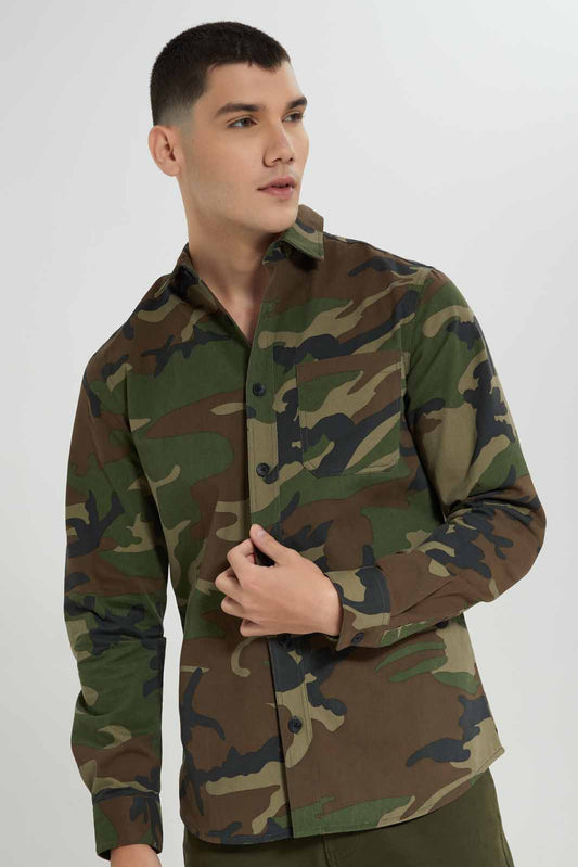 Redtag-Green-AOP-Shirt-Category:Shirts,-Colour:Olive,-Deals:New-In,-Filter:Men's-Clothing,-Men-Shirts,-NDAY,-New-In-Men-APL,-Non-Sale,-Section:Men,-W22B-Men's-