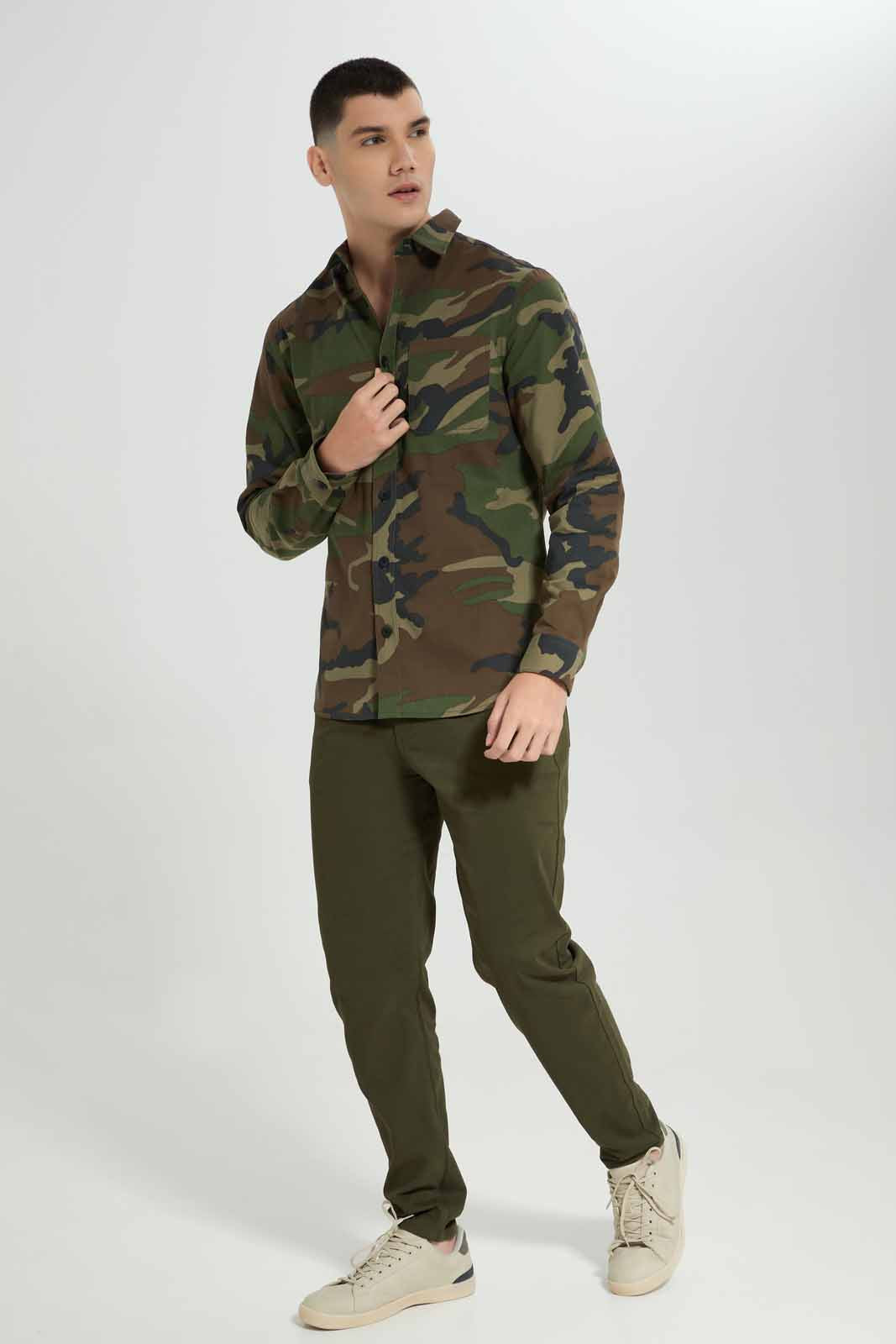 Redtag-Green-AOP-Shirt-Category:Shirts,-Colour:Olive,-Deals:New-In,-Filter:Men's-Clothing,-Men-Shirts,-NDAY,-New-In-Men-APL,-Non-Sale,-Section:Men,-W22B-Men's-