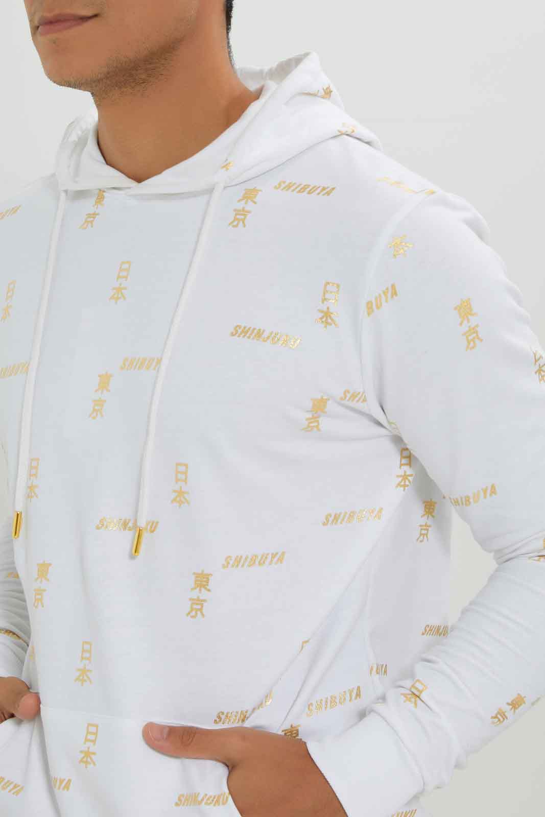 Redtag-White-AOP-Foil-Print-Hoody-Category:Sweatshirts,-Colour:White,-Deals:New-In,-Dept:Menswear,-Filter:Men's-Clothing,-Men-Sweatshirts,-New-In-Men-APL,-Non-Sale,-Section:Men,-W22B-Men's-