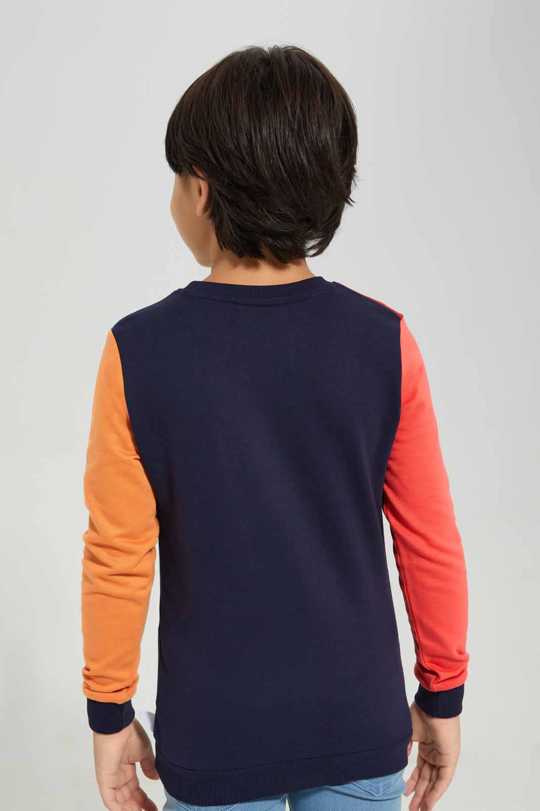 Redtag-Red-Monster-Paneled-Sweatshirt-BOY-Sweatshirts,-Category:Sweatshirts,-Colour:Red,-Deals:New-In,-Filter:Boys-(2-to-8-Yrs),-New-In-BOY-APL,-Non-Sale,-Section:Boys-(0-to-14Yrs),-W22B-Boys-2 to 8 Years
