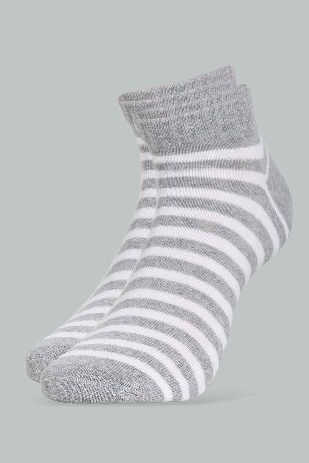 Redtag-Grey-Striper-Pack-of-3-Ankle-Socks-365,-Category:Socks,-Colour:Grey,-Deals:New-In,-Filter:Men's-Clothing,-Men-Socks,-New-In-Men-APL,-Non-Sale,-Section:Men-Men's-