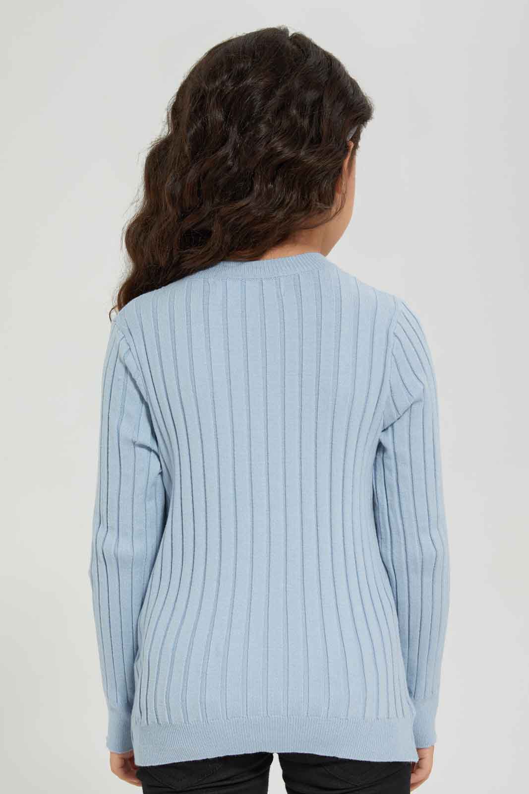 Redtag-Sky-Blue-Loong-Sleeve-Pullover-Category:Pullovers,-Colour:Sky-Blue,-Deals:New-In,-Dept:Girls,-Filter:Girls-(2-to-8-Yrs),-GIR-Pullovers,-New-In-GIR-APL,-Non-Sale,-Section:Girls-(0-to-14Yrs),-W22B-Girls-2 to 8 Years