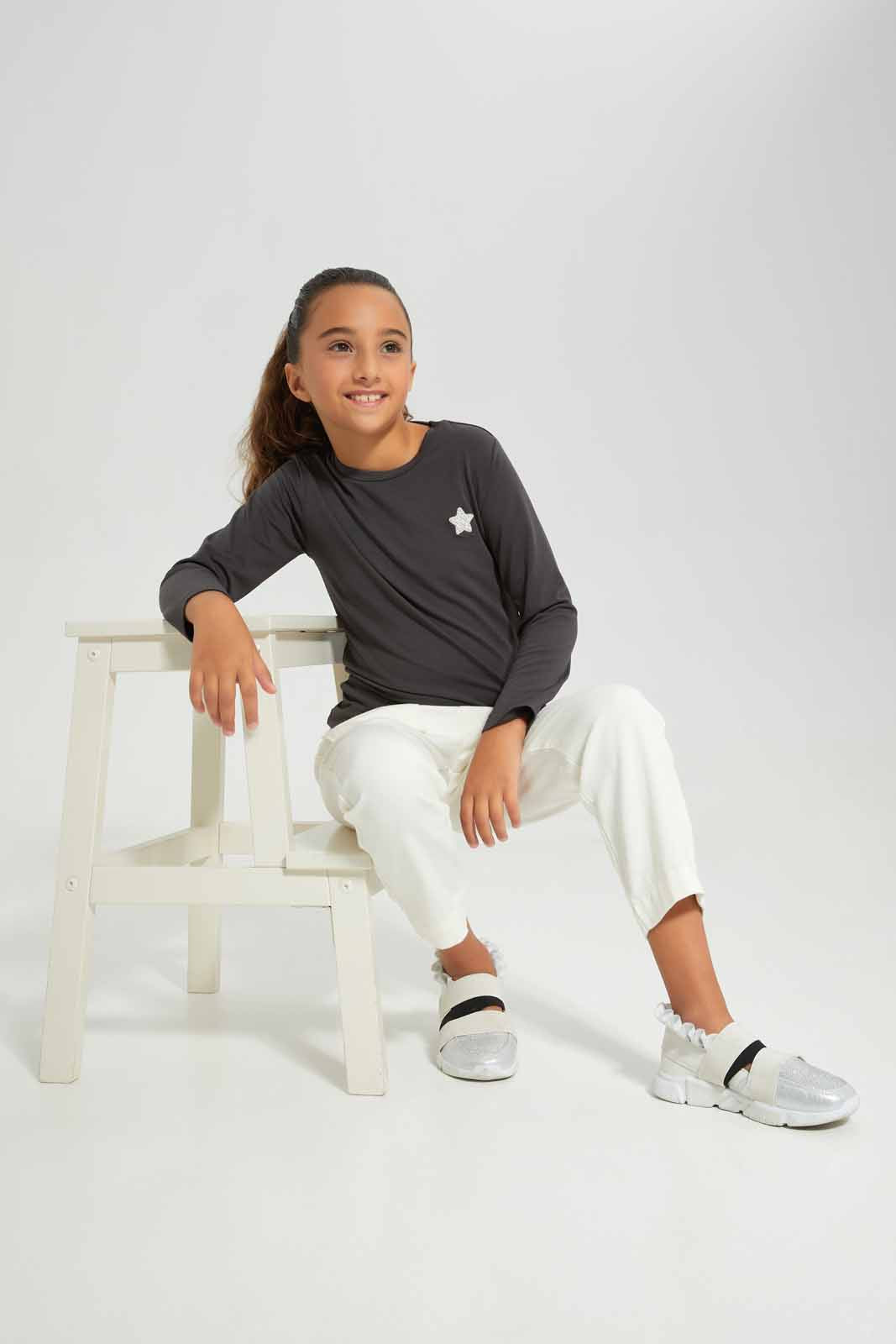 Redtag-White-Baggy-Jegging-Category:Jeggings,-Colour:White,-Deals:New-In,-Filter:Girls-(2-to-8-Yrs),-GIR-Jeggings,-New-In-GIR-APL,-Non-Sale,-Section:Girls-(0-to-14Yrs),-W22A-Girls-2 to 8 Years