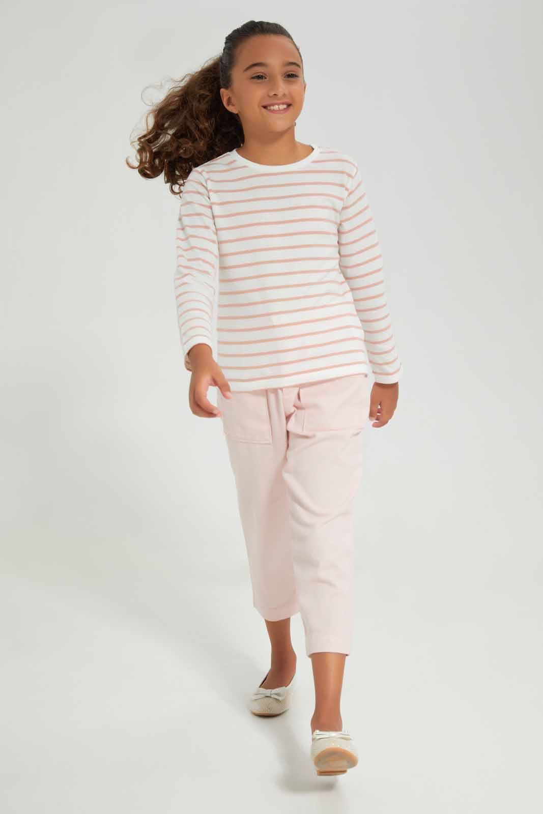 Redtag-Pink-Baggy-Jegging-Category:Jeggings,-Colour:Apricot,-Deals:New-In,-Filter:Girls-(2-to-8-Yrs),-GIR-Jeggings,-New-In-GIR-APL,-Non-Sale,-Section:Girls-(0-to-14Yrs),-W22A-Girls-2 to 8 Years