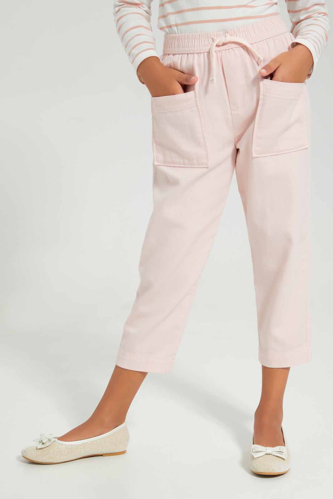 Redtag-Pink-Baggy-Jegging-Category:Jeggings,-Colour:Apricot,-Deals:New-In,-Filter:Girls-(2-to-8-Yrs),-GIR-Jeggings,-New-In-GIR-APL,-Non-Sale,-Section:Girls-(0-to-14Yrs),-W22A-Girls-2 to 8 Years