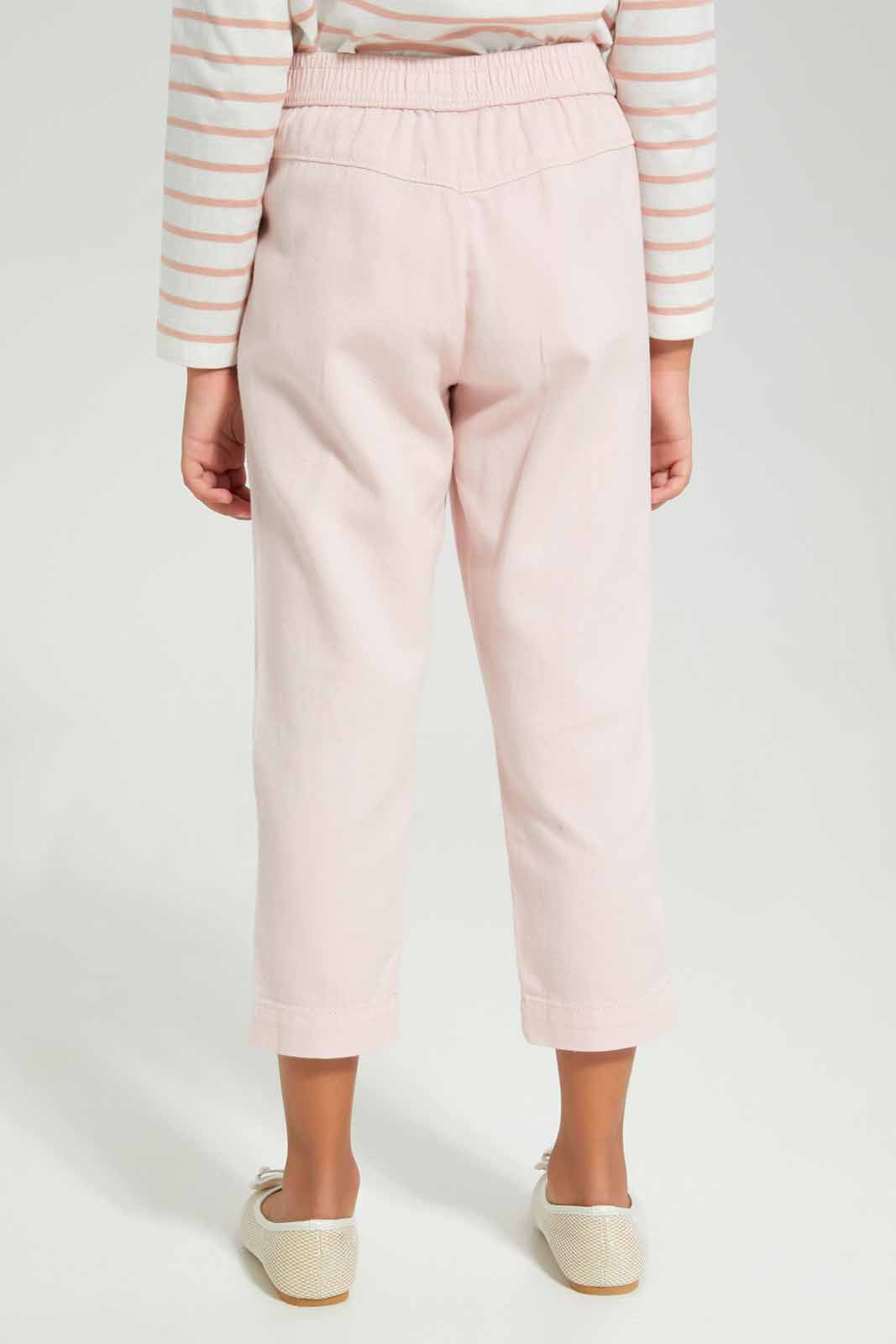 Redtag-Pink-Baggy-Jegging-Category:Jeggings,-Colour:Apricot,-Deals:New-In,-Filter:Girls-(2-to-8-Yrs),-GIR-Jeggings,-New-In-GIR-APL,-Non-Sale,-Section:Girls-(0-to-14Yrs),-W22A-Girls-2 to 8 Years