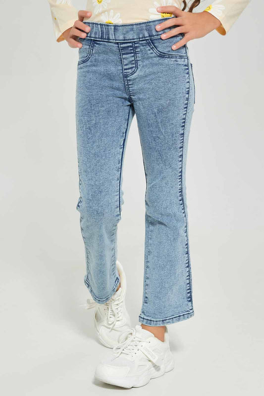 Redtag-Lt.Wash-Flared-Jegging-Category:Jeggings,-Colour:Light-Wash,-Deals:New-In,-Dept:Girls,-Filter:Girls-(2-to-8-Yrs),-GIR-Jeggings,-New-In-GIR-APL,-Non-Sale,-Section:Girls-(0-to-14Yrs),-W22A-Girls-2 to 8 Years