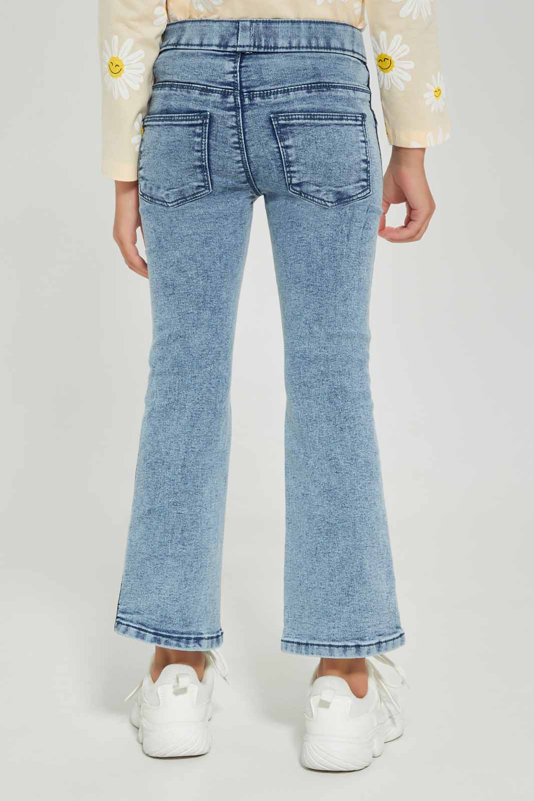 Redtag-Lt.Wash-Flared-Jegging-Category:Jeggings,-Colour:Light-Wash,-Deals:New-In,-Dept:Girls,-Filter:Girls-(2-to-8-Yrs),-GIR-Jeggings,-New-In-GIR-APL,-Non-Sale,-Section:Girls-(0-to-14Yrs),-W22A-Girls-2 to 8 Years