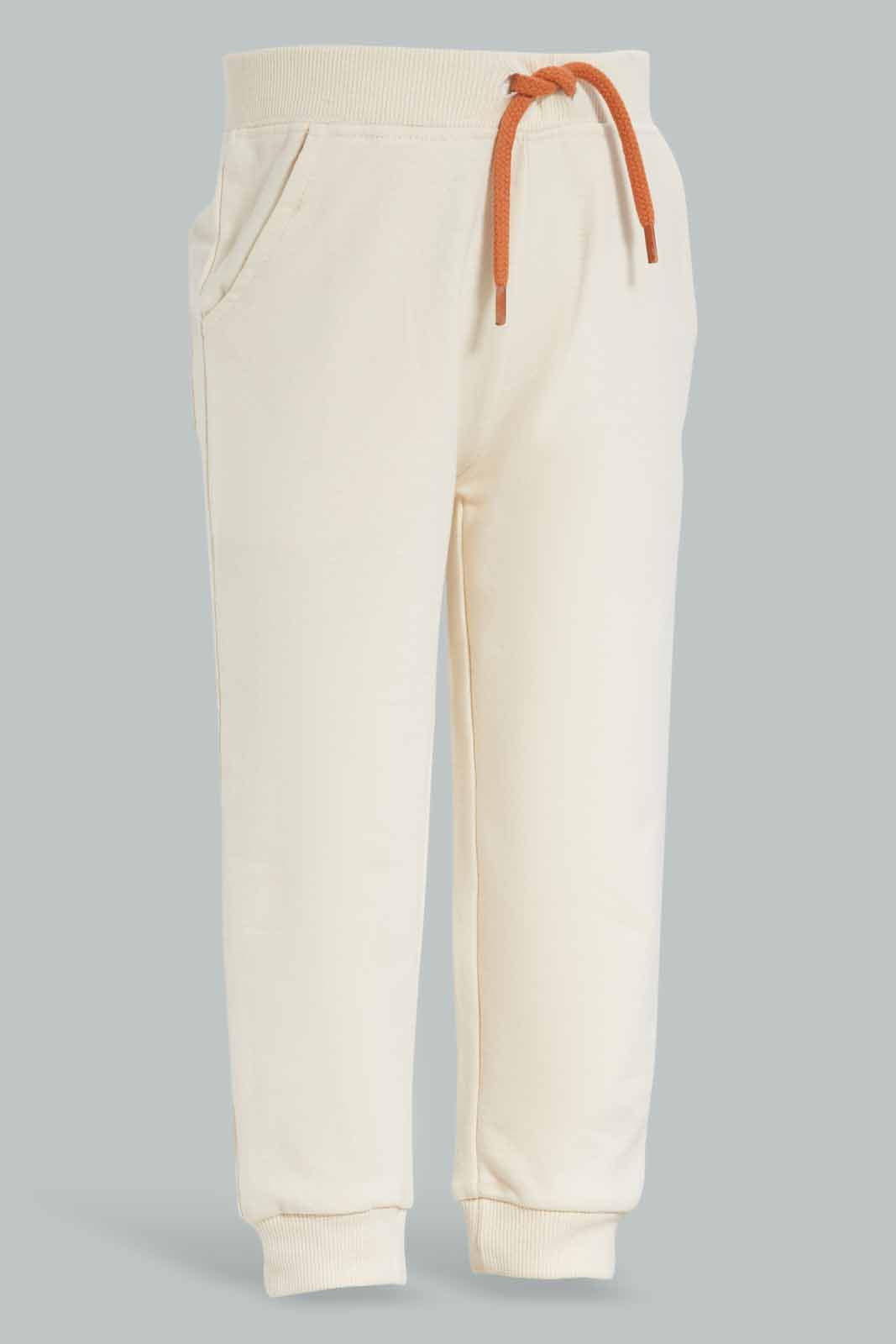 Redtag-Ecru-Table-Jogger-Category:Joggers,-Colour:Ecru,-Deals:New-In,-Filter:Infant-Boys-(3-to-24-Mths),-INB-Joggers,-New-In-INB-APL,-Non-Sale,-Section:Boys-(0-to-14Yrs),-TBL,-W22B-Infant-Boys-3 to 24 Months