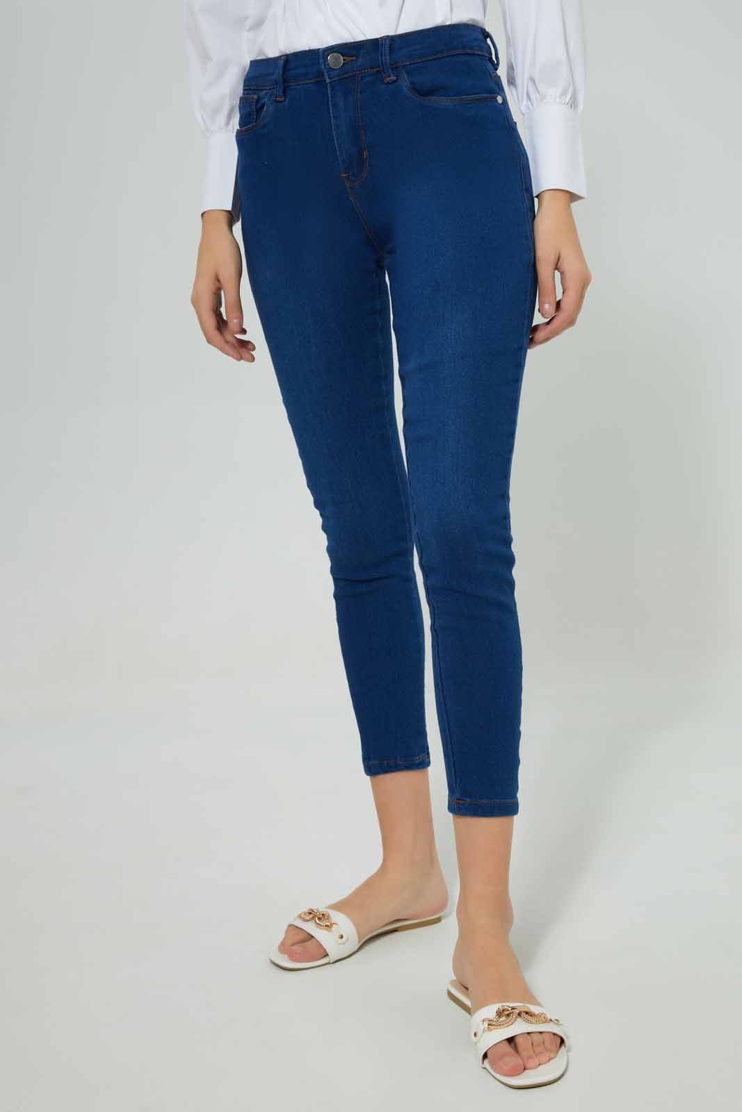 Redtag-Dark-Wash-Skinny-Mid-Jeans-Category:Jeans,-Colour:Dark-Wash,-Deals:New-In,-Filter:Women's-Clothing,-New-In-Women-APL,-Non-Sale,-Section:Women,-TBL,-W22A,-Women-Jeans-Women's-