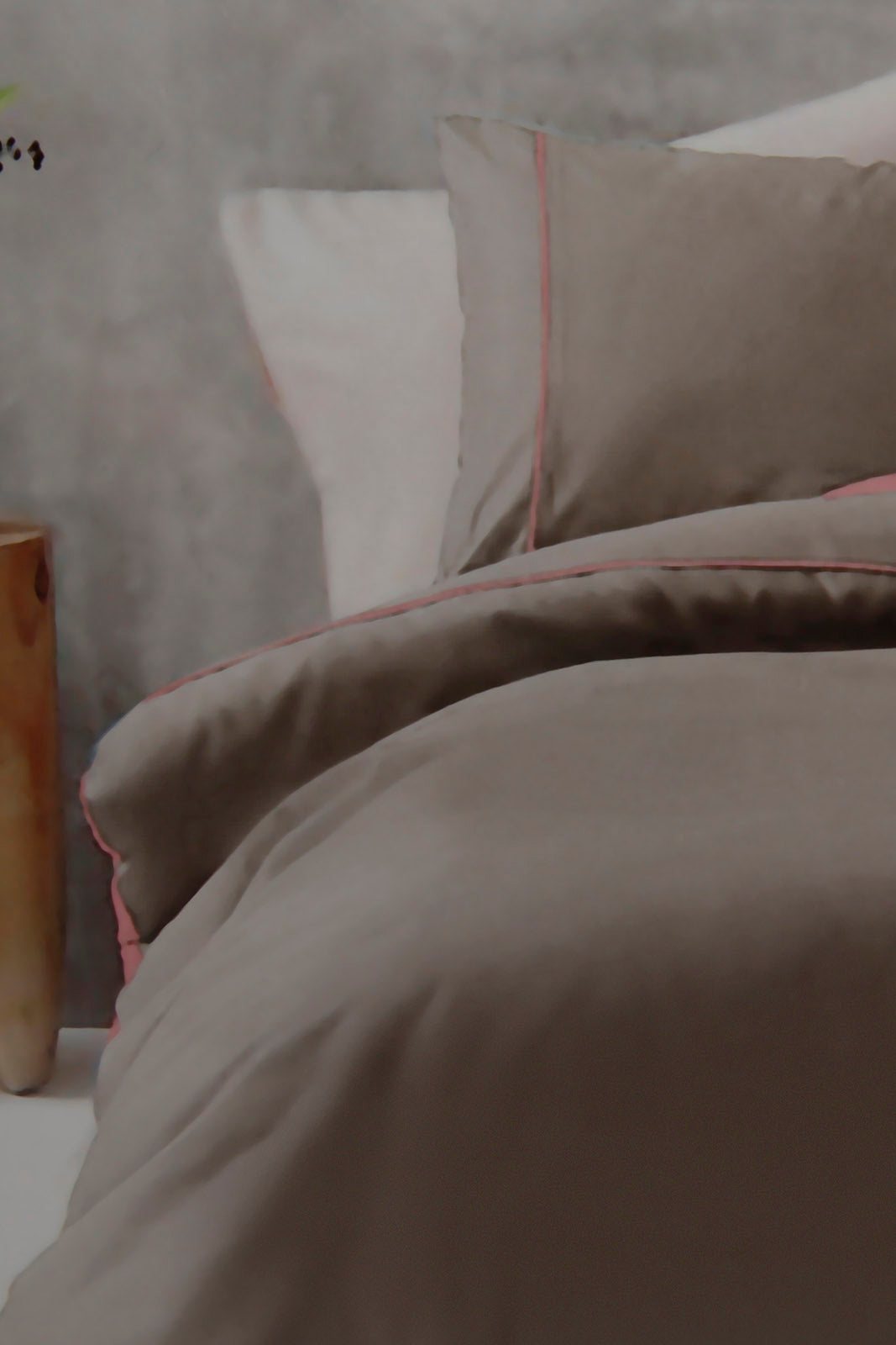 Redtag-Pink/Grey-Reversible-2-Piece-Duvet-Cover-Set-(Double-Size)-Category:Duvet-Covers,-Colour:Pink,-Deals:New-In,-Filter:Home-Bedroom,-HMW-BED-Duvet-Covers,-New-In-HMW-BED,-Non-Sale,-Section:Homewares,-W22A-Home-Bedroom-