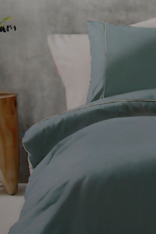 Redtag-Teal/Ivory-Reversible-2-Piece-Duvet-Cover-Set-(Single-Size)-Category:Duvet-Covers,-Colour:Teal,-Deals:New-In,-Filter:Home-Bedroom,-HMW-BED-Duvet-Covers,-New-In-HMW-BED,-Non-Sale,-Section:Homewares,-W22A-Home-Bedroom-