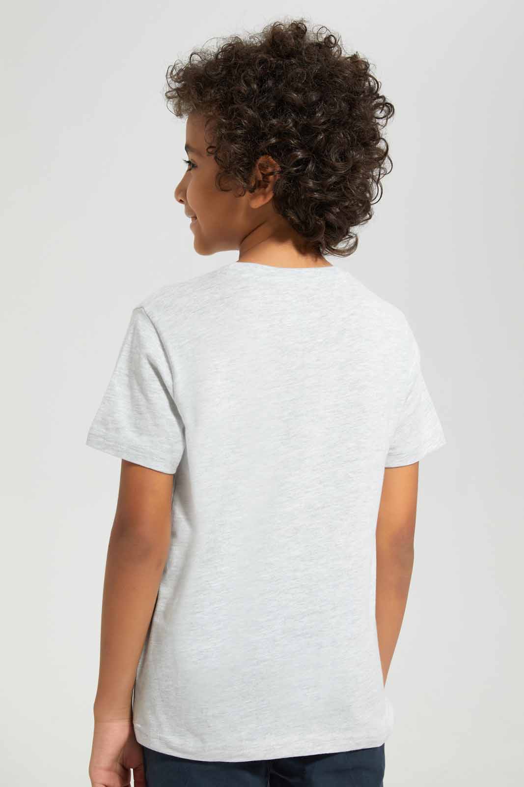 Redtag-Grey-Melon-Print-Short-Sleeve-T---shirt-BOY-T-Shirts,-Category:T-Shirts,-Colour:Grey,-Deals:New-In,-Filter:Boys-(2-to-8-Yrs),-New-In-BOY-APL,-Non-Sale,-Section:Boys-(0-to-14Yrs),-TBL,-W22A-Boys-2 to 8 Years