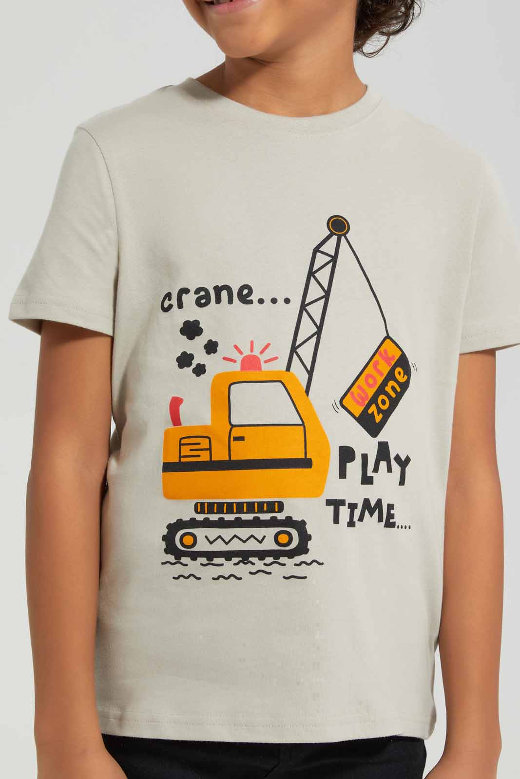 Redtag-Stone-Crane-Print-Short-Sleeve-T---shirt-BOY-T-Shirts,-Category:T-Shirts,-Colour:Beige,-Deals:New-In,-Filter:Boys-(2-to-8-Yrs),-New-In-BOY-APL,-Non-Sale,-Section:Boys-(0-to-14Yrs),-TBL,-W22A-Boys-2 to 8 Years