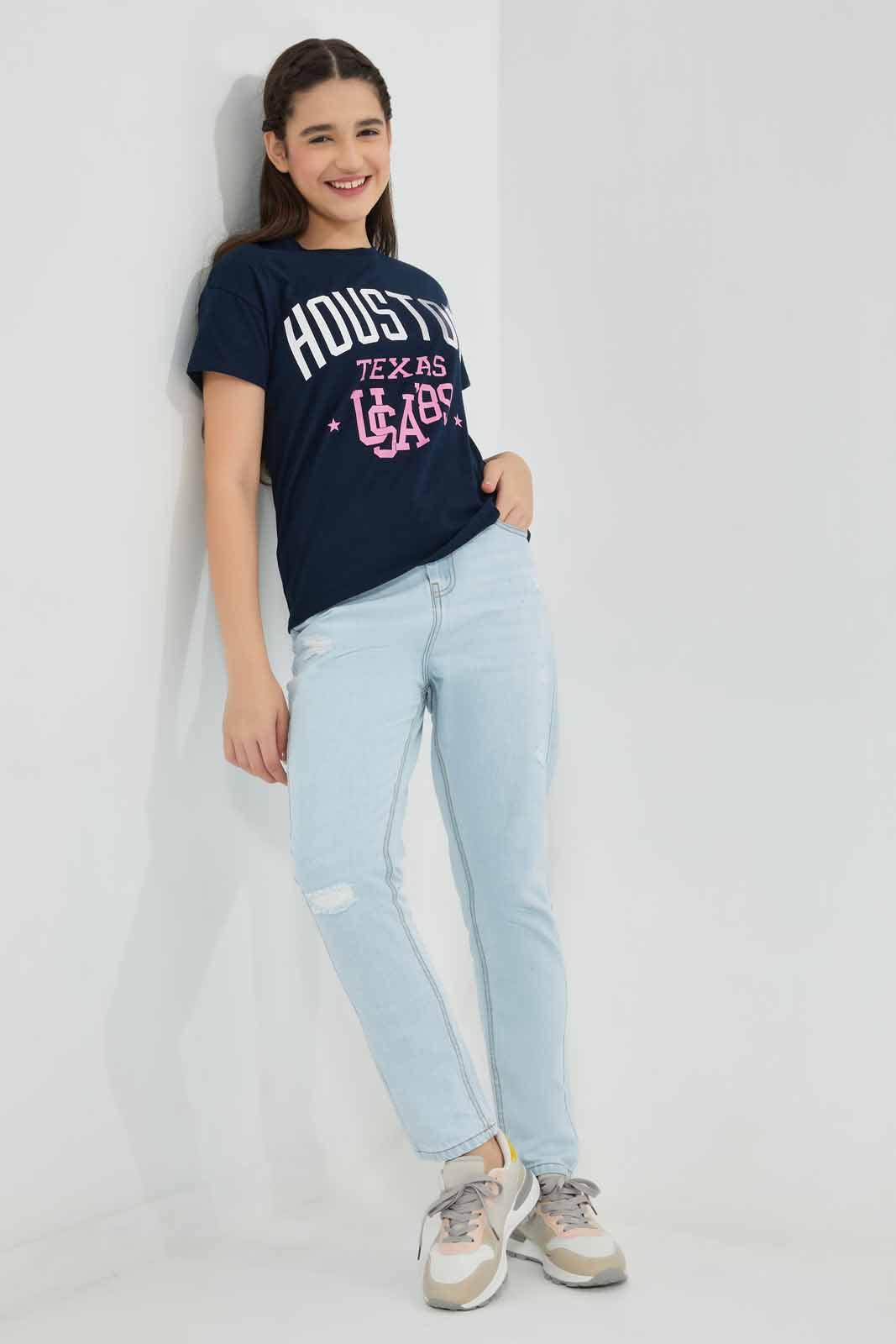 Redtag-Light-Wash-Mom's-Fit-Category:Jeggings,-Colour:Light-Wash,-Deals:New-In,-Filter:Senior-Girls-(8-to-14-Yrs),-FIT-WALL-(FTW),-GSR-Jeggings,-New-In-GSR-APL,-Non-Sale,-Section:Girls-(0-to-14Yrs),-W22B-Senior-Girls-9 to 14 Years