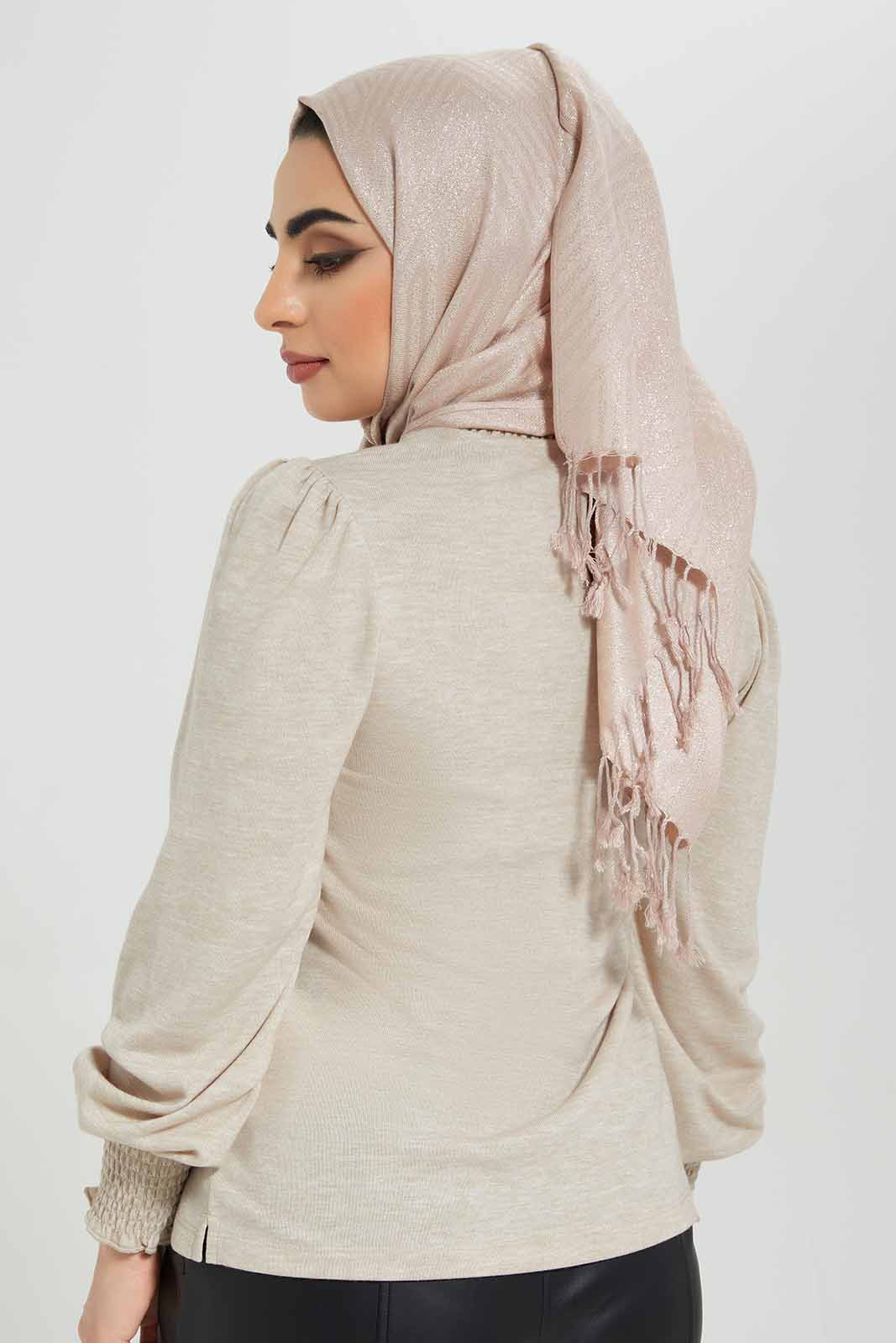 Redtag-Oatmeal-Melange-Knitted-top-Category:Tops,-Colour:Brown,-Deals:New-In,-Filter:Women's-Clothing,-LMC,-Modest,-New-In-Women-APL,-Non-Sale,-Section:Women,-W22B,-Women-Tops--