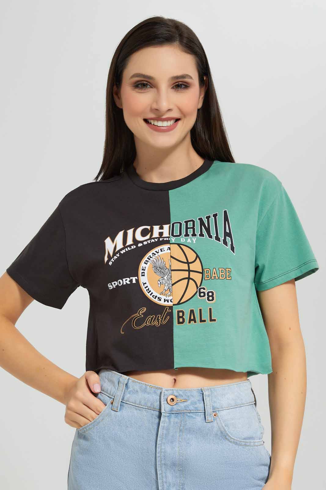 Redtag-Assorted-Oversized-Spliced-T-Shirt-Category:T-Shirts,-Colour:Assorted,-Deals:New-In,-Filter:Women's-Clothing,-New-In-Women-APL,-Non-Sale,-Section:Women,-W22A,-Women-T-Shirts-Women's-