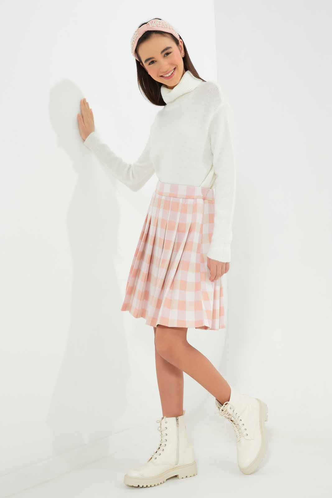 Redtag-Mustard-highneck-sweater-Category:Pullovers,-Colour:Mustard,-Deals:New-In,-Filter:Senior-Girls-(8-to-14-Yrs),-GSR-Pullovers,-New-In-GSR-APL,-Non-Sale,-Section:Girls-(0-to-14Yrs),-VLM,-W22B-Senior-Girls-9 to 14 Years