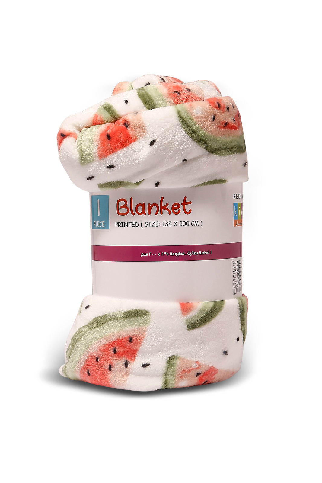 Redtag-Pink-Watermelon-Printed-Kids-Blanket-(Single-Size)-Category:Blankets,-Colour:Pink,-Deals:New-In,-Dept:Home,-Filter:Home-Bedroom,-HMW-BED-Blankets,-New-In-HMW-BED,-Non-Sale,-S23A,-Section:Homewares-Home-Bedroom-