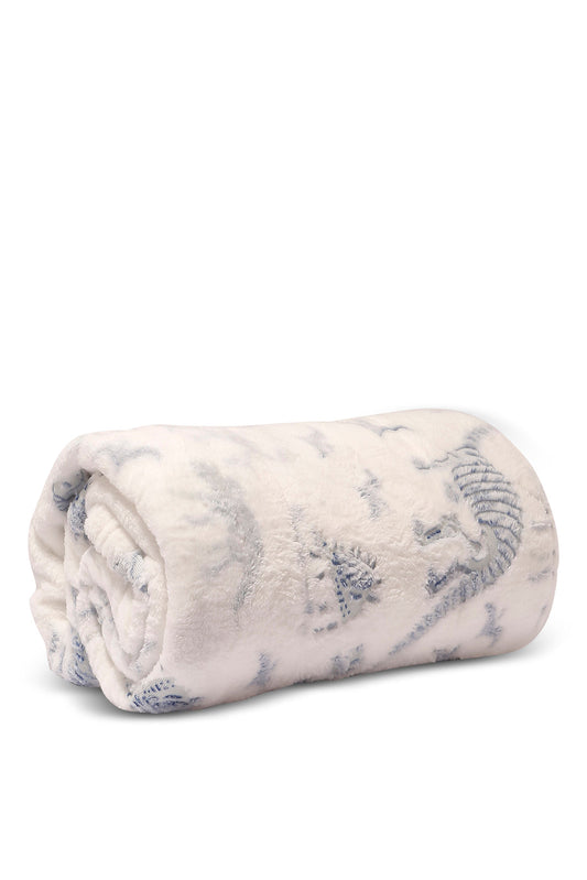 Redtag-Blue-Dinosaur-Glow-In-Dark-Kids-Blanket-(Single-Size)-Category:Blankets,-Colour:Blue,-Deals:New-In,-Dept:Home,-Filter:Home-Bedroom,-HMW-BED-Blankets,-New-In-HMW-BED,-Non-Sale,-S23A,-Section:Homewares-Home-Bedroom-