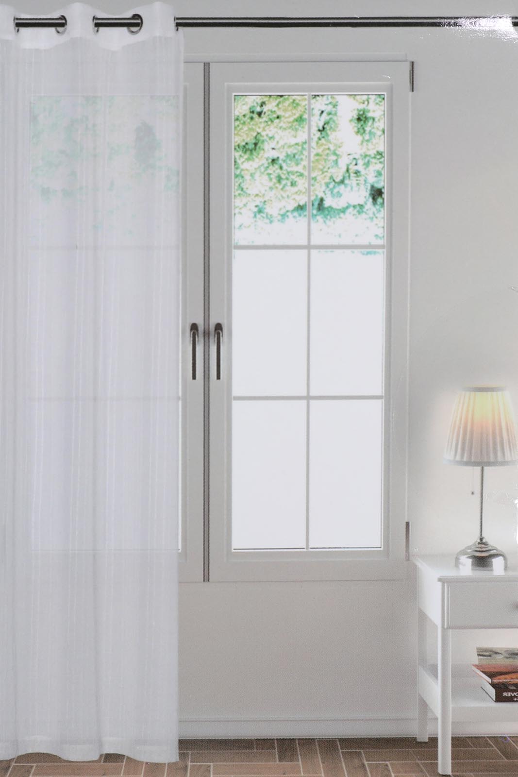 Redtag-Ivory-1-Piece-Pattern-Sheer-Curtain-Category:Curtains,-Colour:Ivory,-Deals:New-In,-Dept:Home,-Filter:Home-Bedroom,-HMW-BED-Curtains,-New-In-HMW-BED,-Non-Sale,-S23A,-Section:Homewares-Home-Bedroom-