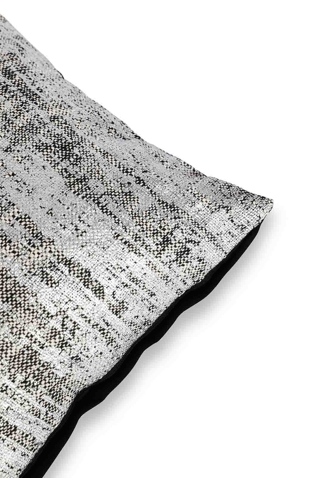 Redtag-Black-With-Silver-Foil-Print-Cushion-Category:Cushions,-Colour:Black,-Deals:New-In,-Dept:Home,-Filter:Home-Bedroom,-HMW-BED-Cushions,-New-In-HMW-BED,-Non-Sale,-Section:Homewares,-W22B-Home-Bedroom-