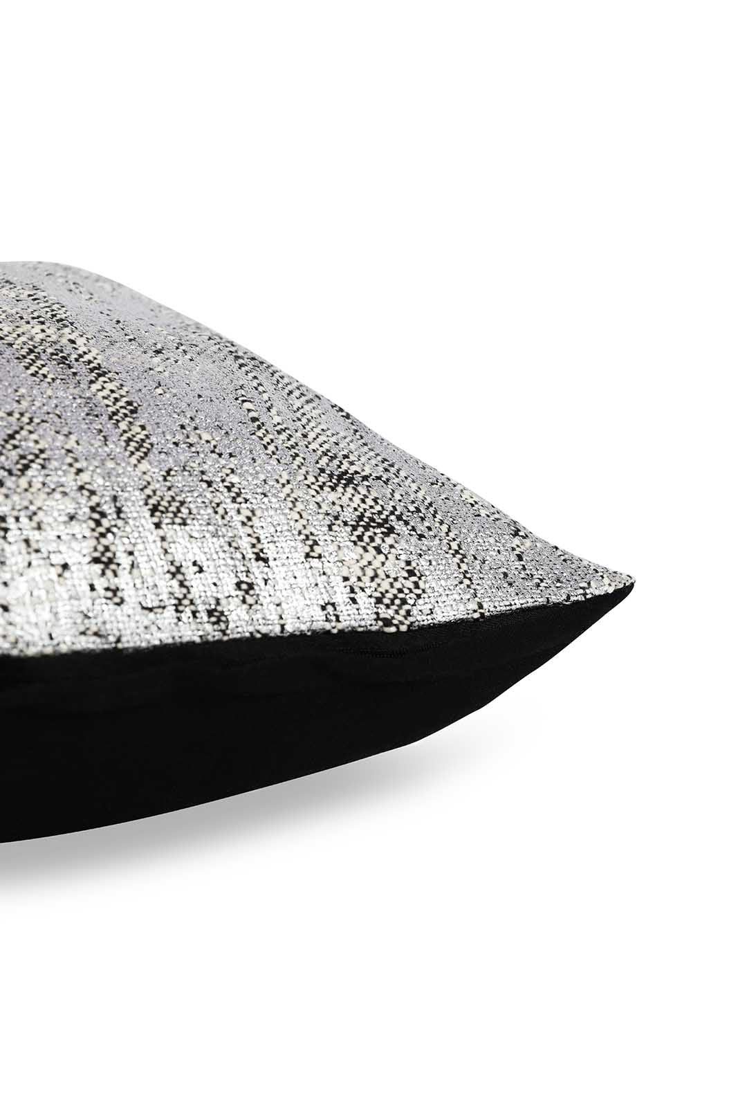 Redtag-Black-With-Silver-Foil-Print-Cushion-Category:Cushions,-Colour:Black,-Deals:New-In,-Dept:Home,-Filter:Home-Bedroom,-HMW-BED-Cushions,-New-In-HMW-BED,-Non-Sale,-Section:Homewares,-W22B-Home-Bedroom-