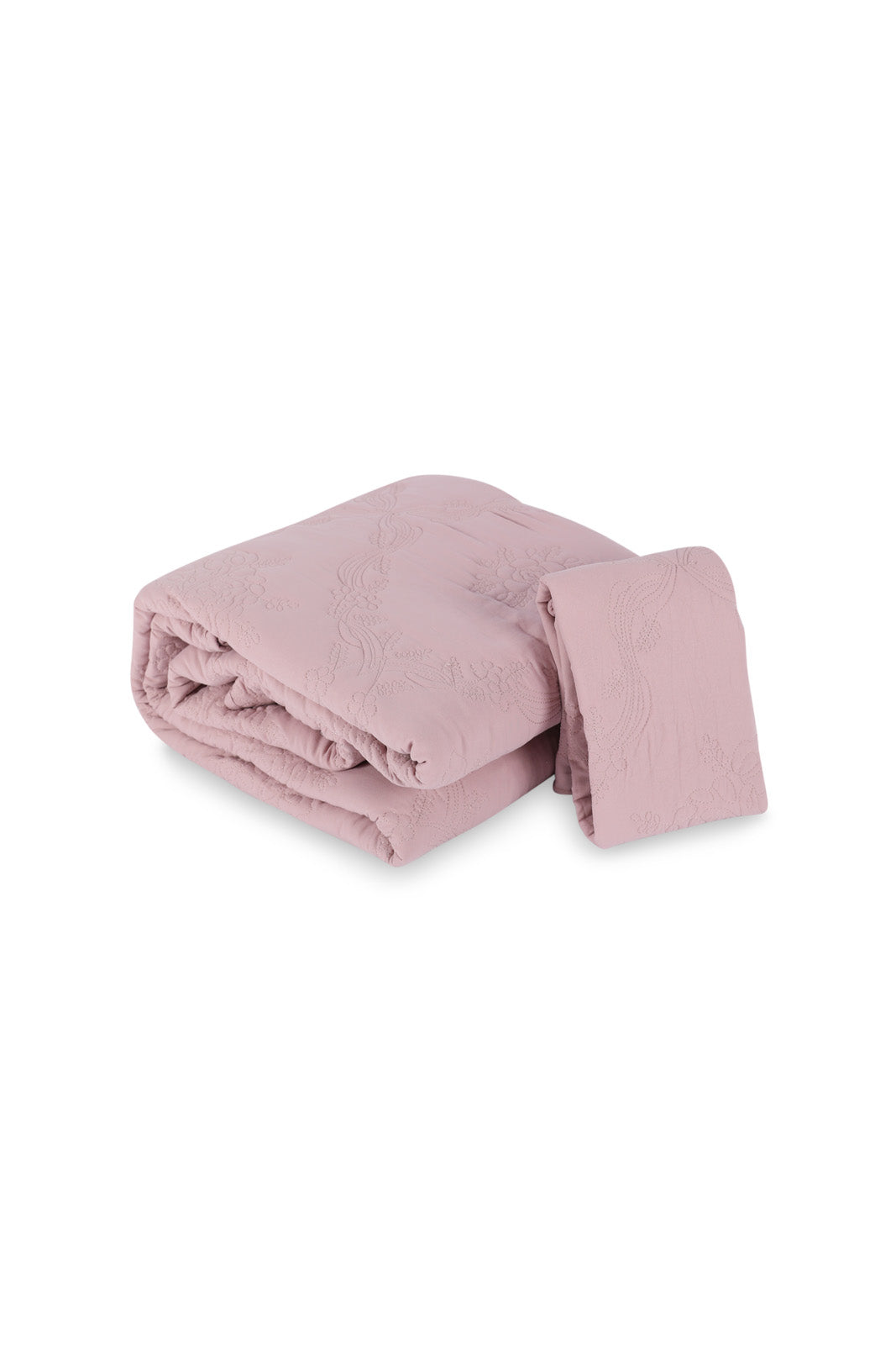 Redtag-Pink-2-Pc-Floral-Bedspread-(Single-Size)-Category:Bedspreads,-Colour:Pink,-Deals:New-In,-Dept:Home,-Filter:Home-Bedroom,-HMW-BED-Bedspreads,-New-In-HMW-BED,-Non-Sale,-Section:Homewares,-W22B-Home-Bedroom-