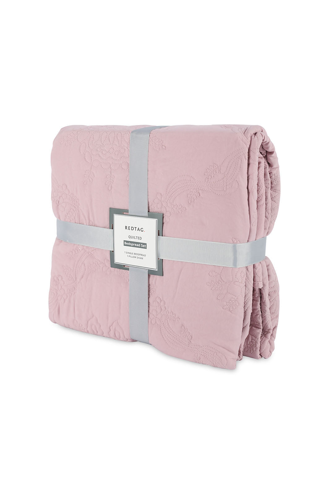 Redtag-Pink-2-Pc-Floral-Bedspread-(Single-Size)-Category:Bedspreads,-Colour:Pink,-Deals:New-In,-Dept:Home,-Filter:Home-Bedroom,-HMW-BED-Bedspreads,-New-In-HMW-BED,-Non-Sale,-Section:Homewares,-W22B-Home-Bedroom-