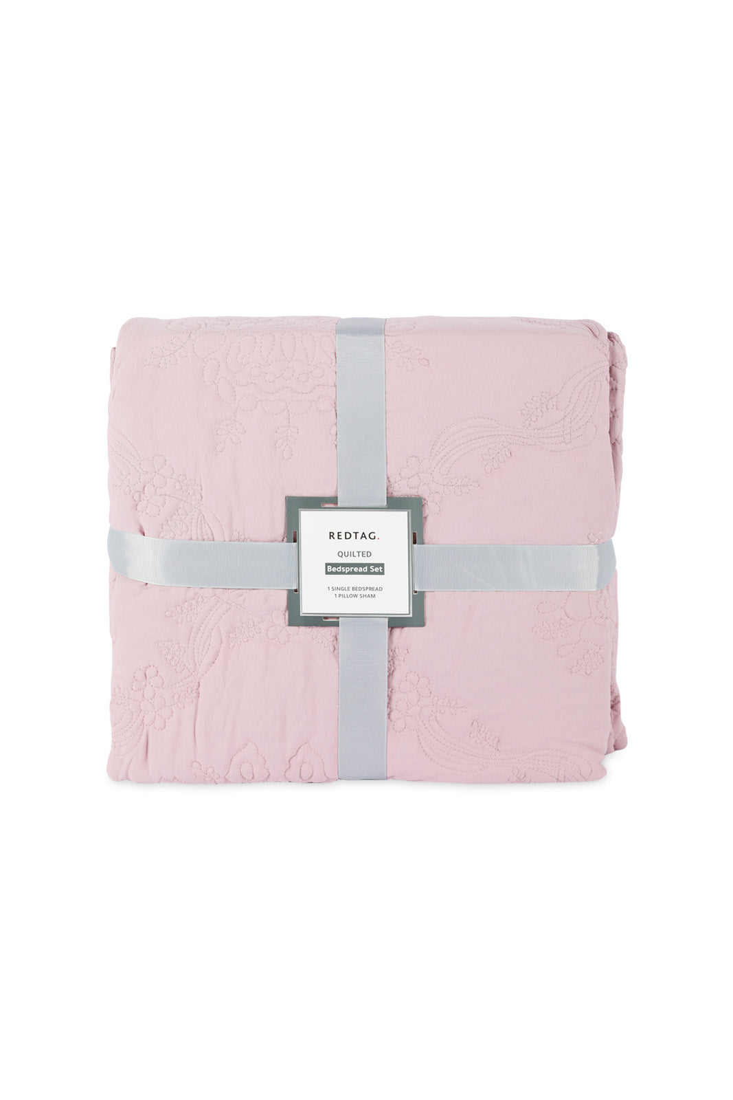 Redtag-Pink-2-Pc-Floral-Bedspread-(Single-Size)-Category:Bedspreads,-Colour:Pink,-Deals:New-In,-Dept:Home,-Filter:Home-Bedroom,-HMW-BED-Bedspreads,-New-In-HMW-BED,-Non-Sale,-Section:Homewares,-W22B-Home-Bedroom-
