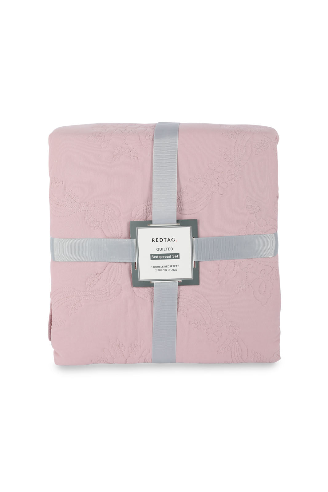 Redtag-Pink-3-Pc-Floral-Bedspread-(Double-Size)-Category:Bedspreads,-Colour:Pink,-Deals:New-In,-Dept:Home,-Filter:Home-Bedroom,-HMW-BED-Bedspreads,-New-In-HMW-BED,-Non-Sale,-Section:Homewares,-W22B-Home-Bedroom-
