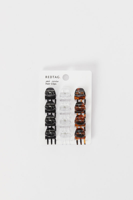 Redtag-Assorted-Jaw-Clip-12Cs-Set-365,-Category:Hair-Accessories,-Colour:Assorted,-Deals:New-In,-Filter:Travel-Accessories,-H1:ACC,-H2:IMP,-H3:FAS,-H4:FAA,-IMP-Hair-Accessories,-New-In,-New-In-IMP-ACC,-Non-Sale,-Season:365,-Section:Homewares-Check-