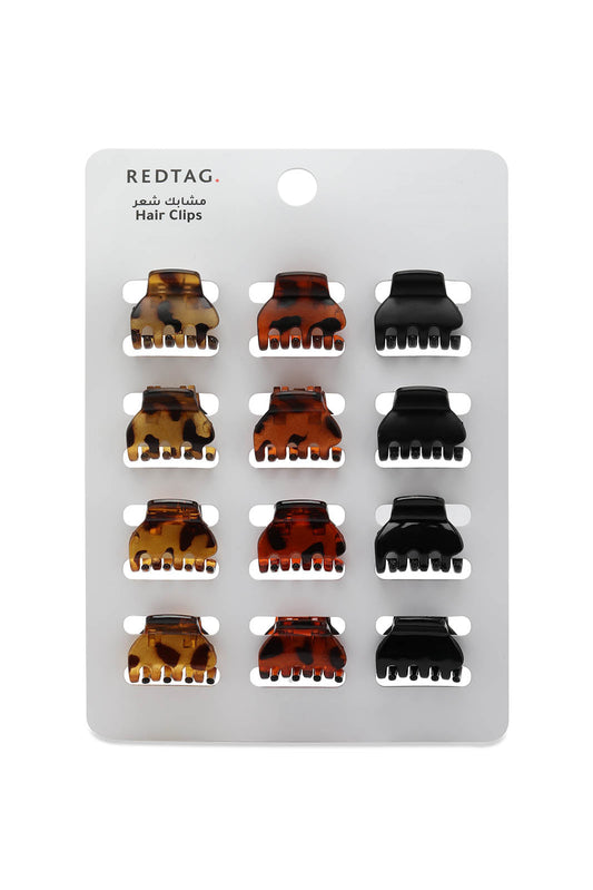 Redtag-Assorted-Hair-Clutchers-12Cs-Set-365,-Category:Hair-Accessories,-Colour:Assorted,-Filter:Travel-Accessories,-IMP-Hair-Accessories,-New-In,-New-In-IMP-ACC,-Non-Sale,-Section:Homewares-Check-