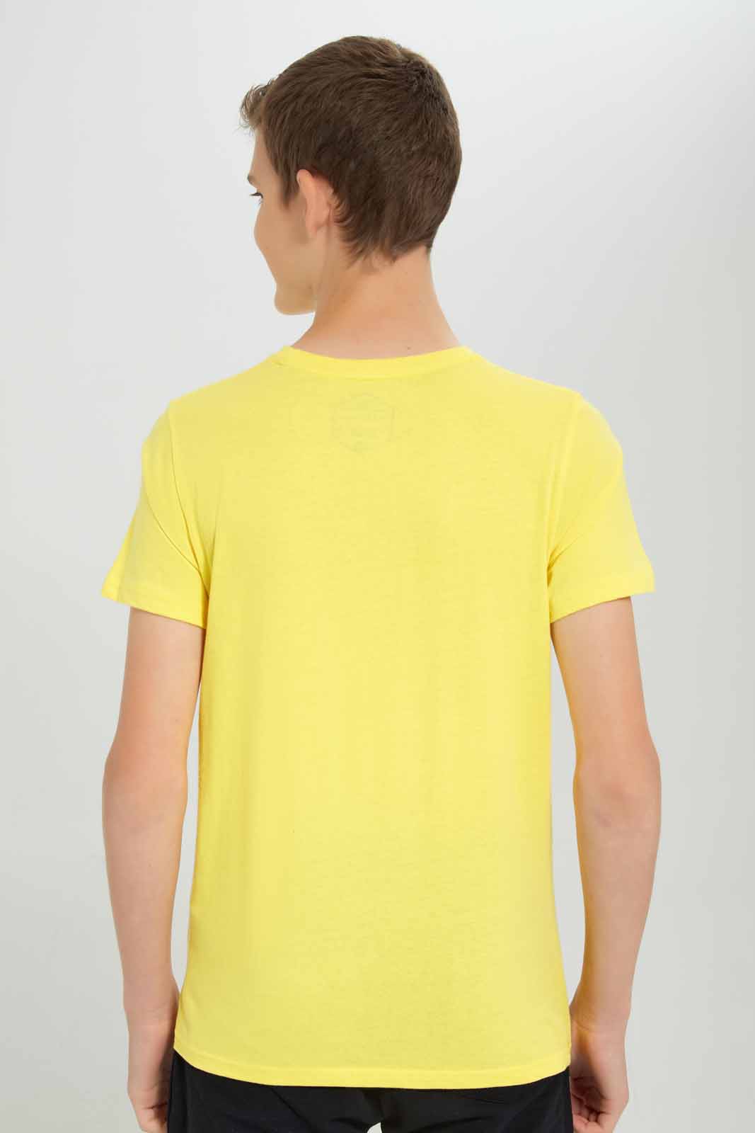 Redtag-Yellow-Pizza-T-Shirt-BSR-T-Shirts,-Category:T-Shirts,-Colour:Yellow,-Deals:New-In,-Filter:Senior-Boys-(8-to-14-Yrs),-New-In-BSR-APL,-Non-Sale,-Section:Boys-(0-to-14Yrs),-TBL,-W22A-Senior-Boys-9 to 14 Years